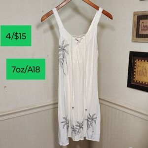 Sundress Raya Sun White Sleeveless Tie Front Mini Dress